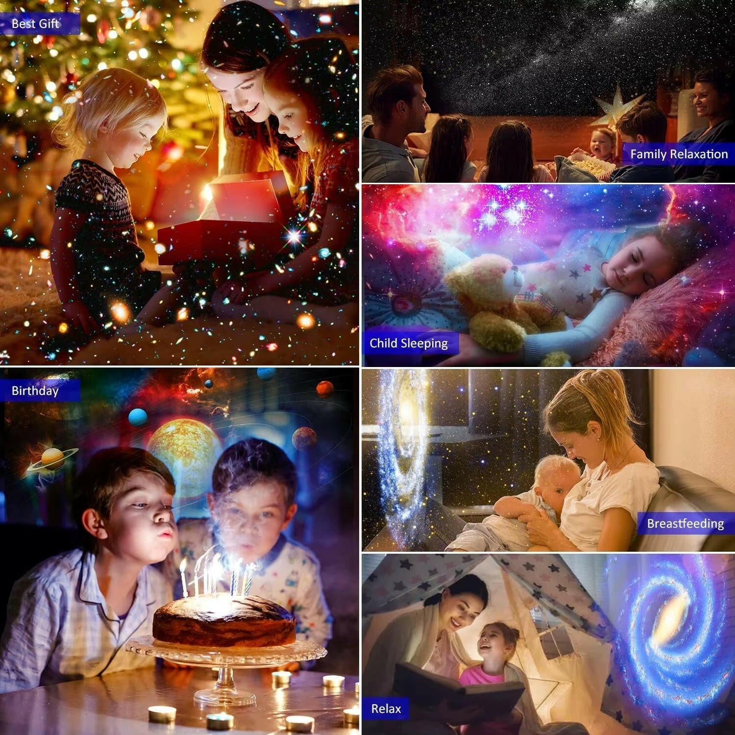 12 in 1 Star Projector Night Light 4K HD Planetarium Projector for Kids.
