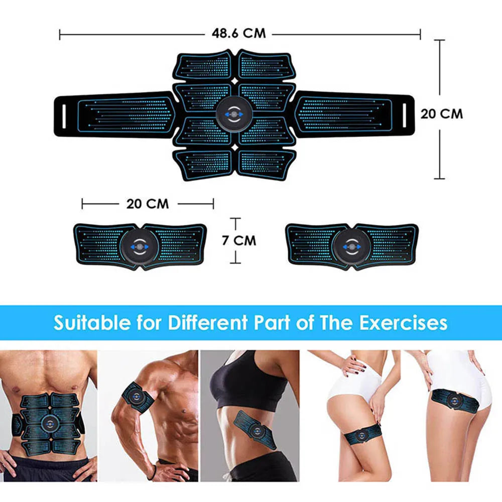 Advanced EMS Abdominal Muscle Stimulator - Electric Massager for Home Gym and Fitness Enhancement.