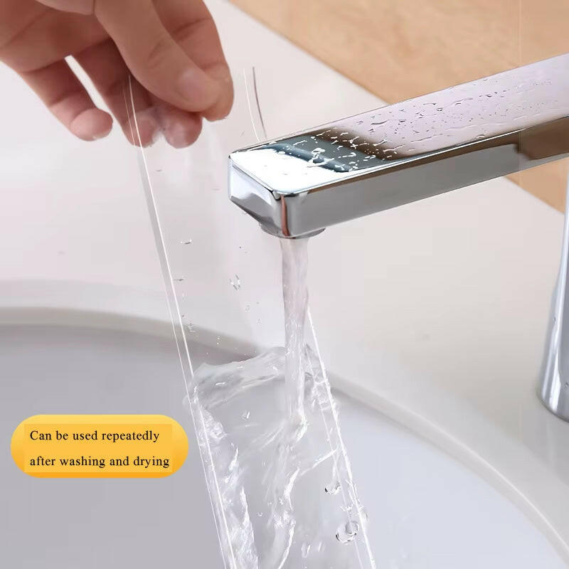 Transparent Double-Sided Nano Tape - Waterproof, Removable Wall Stickers for Kitchen and Bathroom Decor.