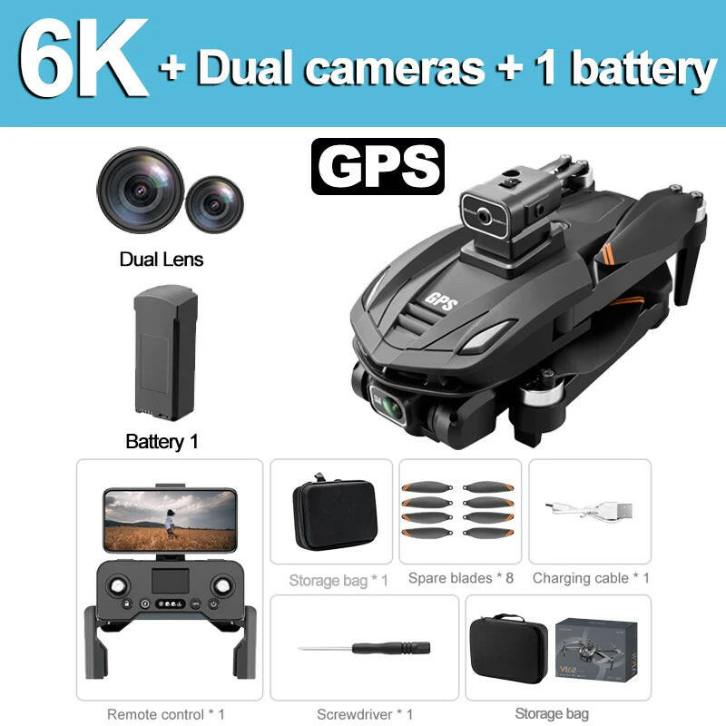 For Xiaomi V168 Drone 8K 5G GPS Professional HD Aerial Photography Dual-Camera Omnidirectional Obstacle Avoidance Drone Original.