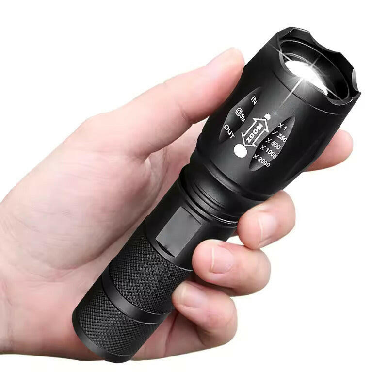 ZK30 Portable Powerful LED Lamp T6 Flashlight Linterna Torch Uses 18650 Chargeable Battery Outdoor Camping Tactics Flash Light.