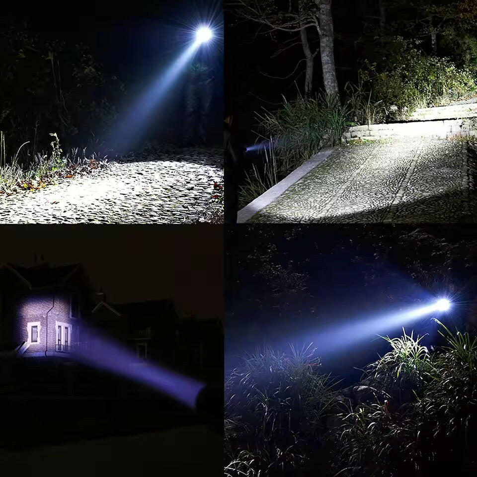 ZK30 Portable Powerful LED Lamp T6 Flashlight Linterna Torch Uses 18650 Chargeable Battery Outdoor Camping Tactics Flash Light.