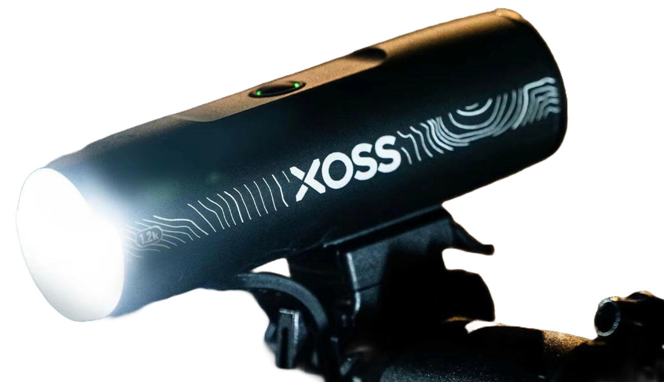 XOSS XL1200 Rechargeable Waterproof Bicycle Headlight - 200-1200 Lumen Aluminum Ultralight Front Lamp.