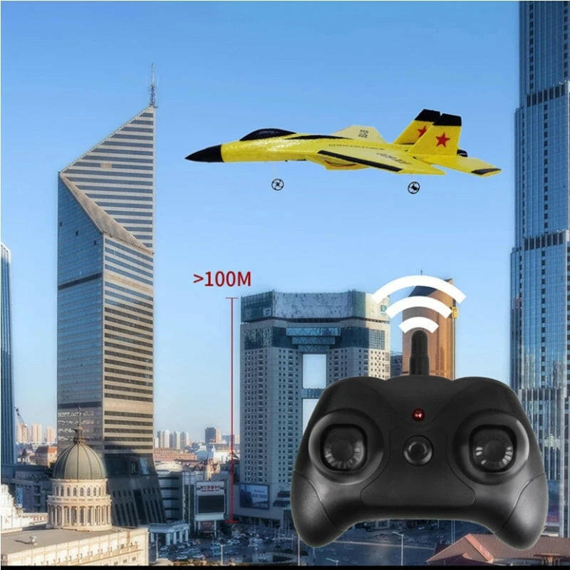 SU35 Remote Control Glider Aircraft FX620 FX820 2.4G with LED Lights - Foam Model Plane for Children Gifts.
