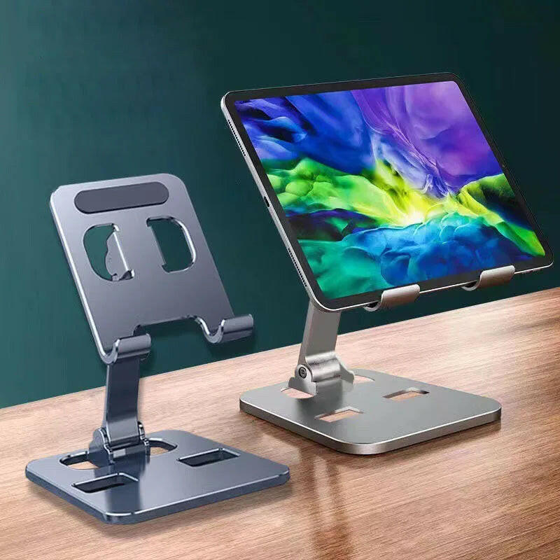 Universal Aluminum Alloy Foldable Desk Phone and Tablet Holder Stand.