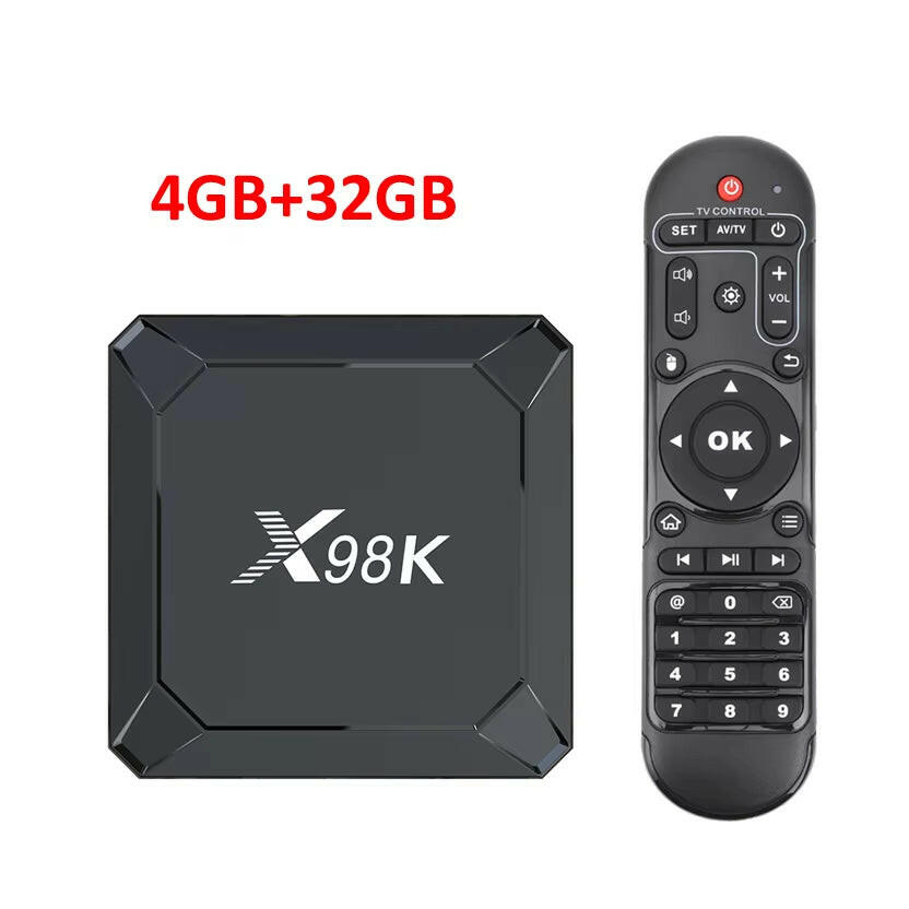 X98K Android 13 Smart TV Box with 8K Resolution, Dual Wi-Fi, and Bluetooth 5.0.