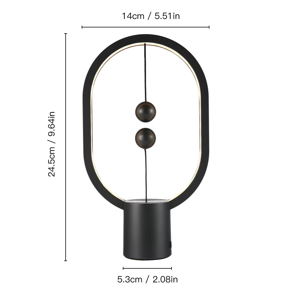 Creative LED Mini Balance Table Lamp - USB Night Light for Bedroom Decor.