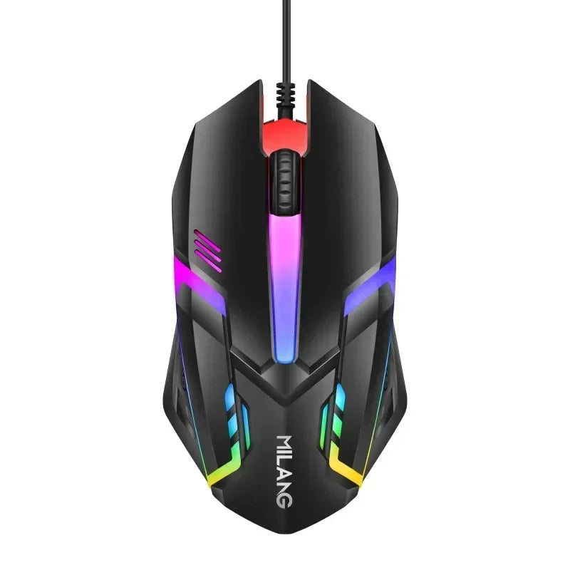 RGB Gaming Keyboard and Mouse Kit Backlit USB Wired Computer Keyboard and Mouse Combo 104 Keycaps for Pc Gamer Laptop.