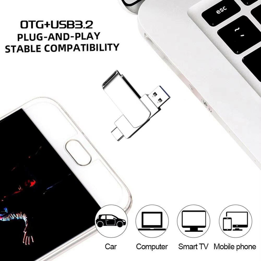 Xiaomi 16TB USB 3.2 High-Speed Metal Flash Drive - Waterproof Type-C SSD Pen Drive.