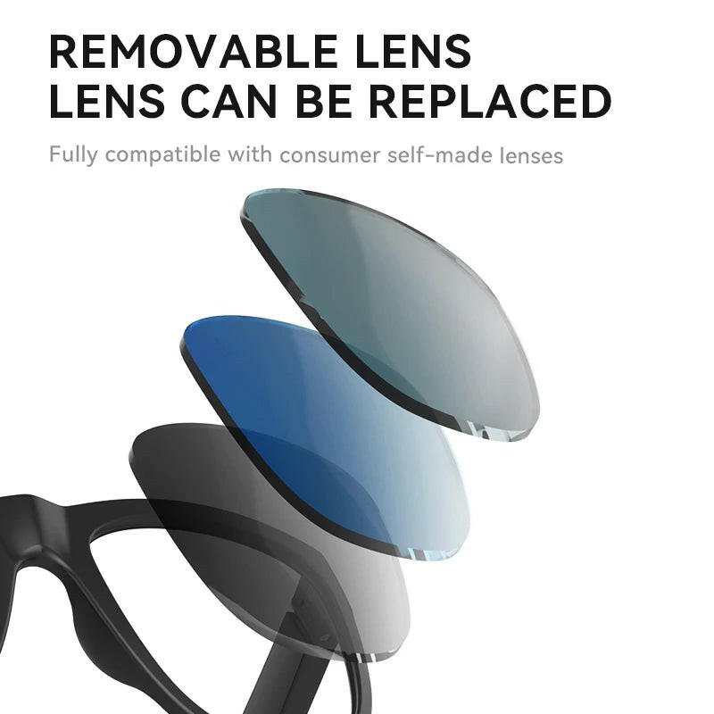 Smart Glasses Wireless Bluetooth 5.0 Music Sunglasses Earphone Outdoor Hands-Free Calling Music Polarized/Anti-Blue Eyeglasses.