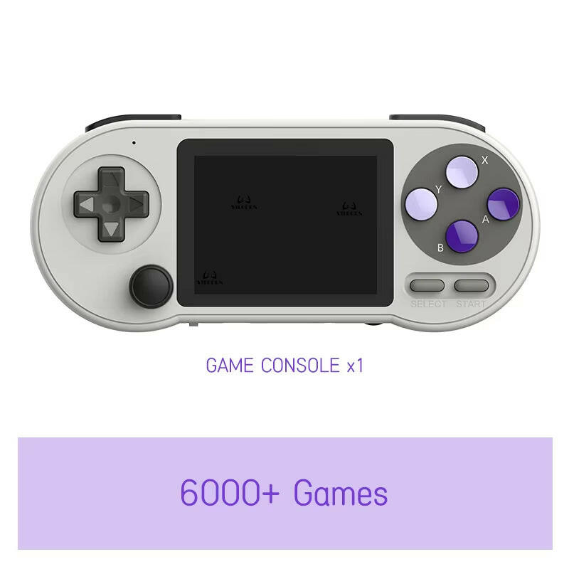 SF2000 Portable Handheld Game Console with 3-Inch IPS Display, Featuring 6000 Built-In Retro Games for SFC, FC, and GBA - Ideal Gift for Kids with AV Output.