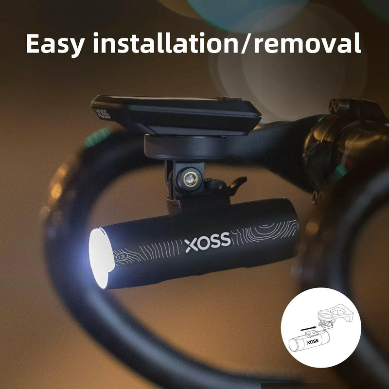 XOSS XL1200 Rechargeable Waterproof Bicycle Headlight - 200-1200 Lumen Aluminum Ultralight Front Lamp.