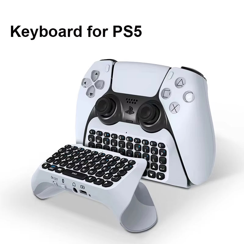 Bluetooth Wireless Keyboard for PS5 Controller - External Chatpad for PlayStation 5