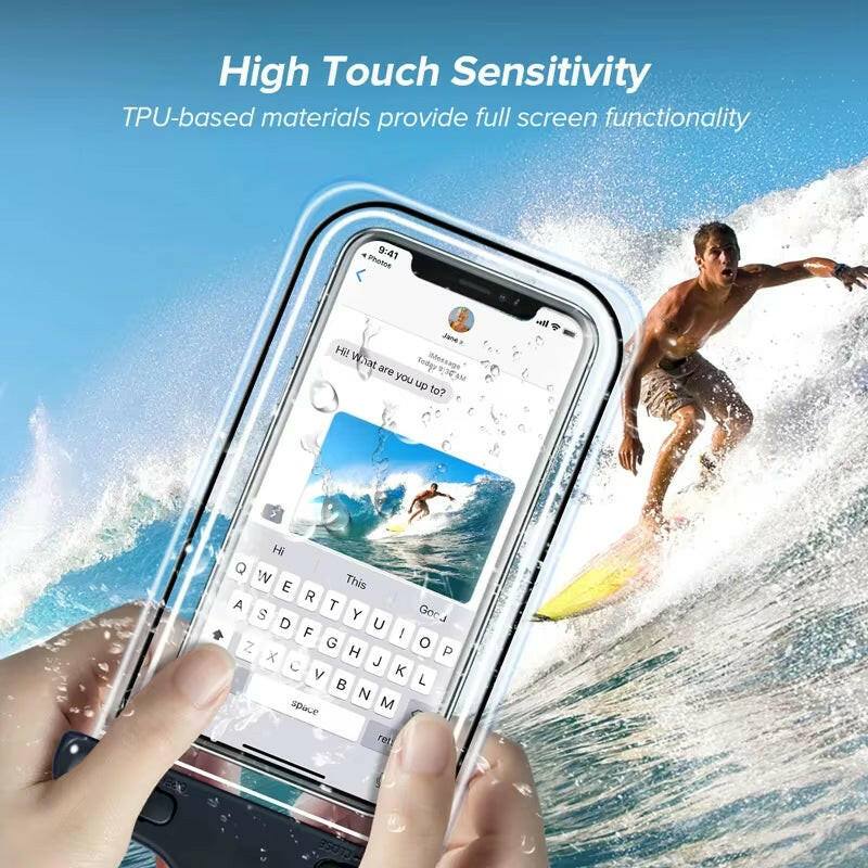 Universal Waterproof Phone Case for iPhone 12 Pro, XS Max, XR, and X - Submersible Protection Pouch.