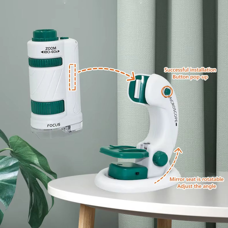 CONUSEA Educational Mini Handheld Microscope Kit