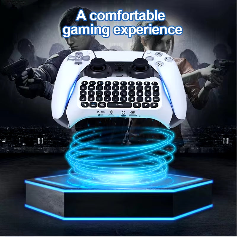 Bluetooth Wireless Keyboard for PS5 Controller - External Chatpad for PlayStation 5