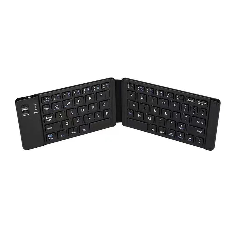 Bluetooth Wireless Folding Keyboard with Touchpad for Windows, Android, iOS, and Mobile Devices - Multi-Function Mini Keyboard