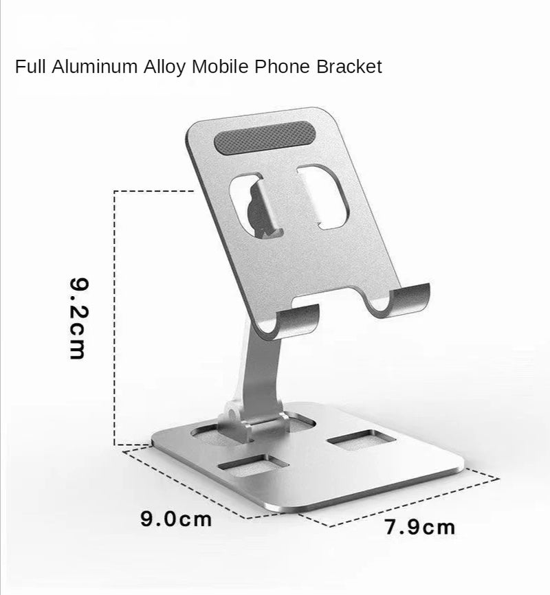 Universal Aluminum Alloy Foldable Desk Phone and Tablet Holder Stand