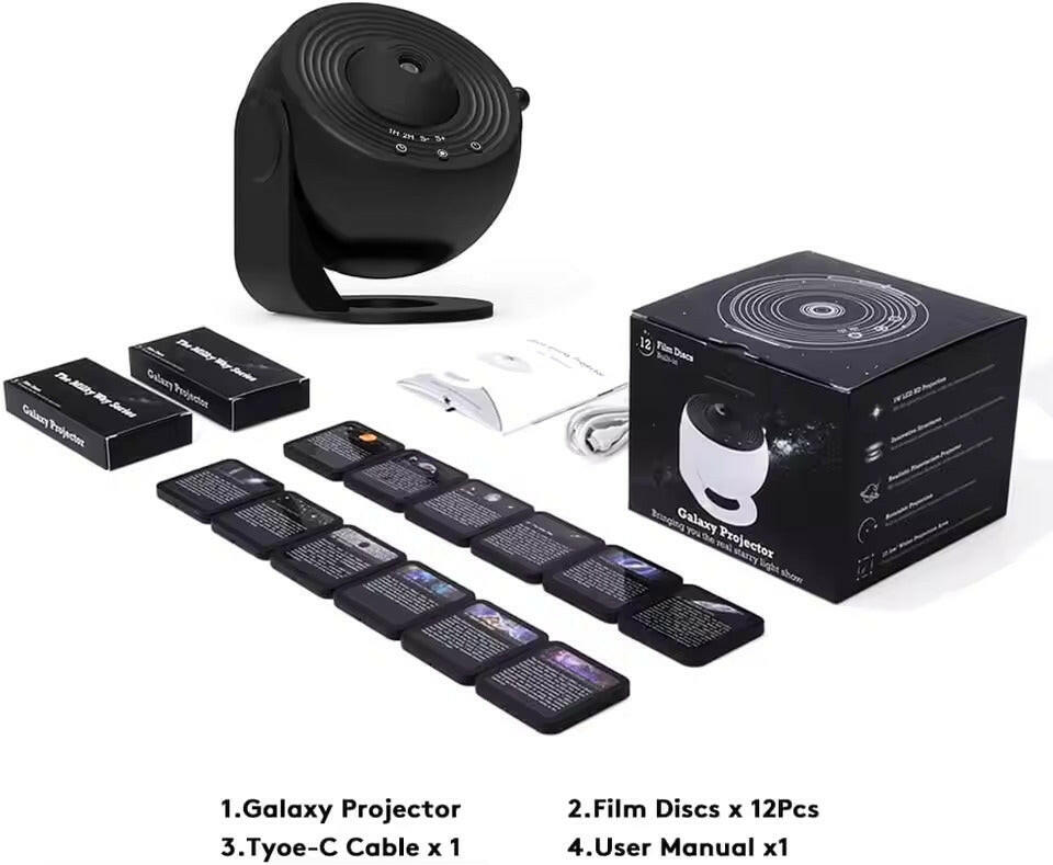 12 in 1 Star Projector Night Light 4K HD Planetarium Projector for Kids.