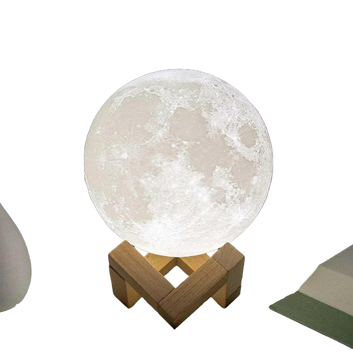 D5 8cm LED Moon Lamp with Stand - Battery Operated Starry Night Light for Bedroom Decor, Ideal Gift for Kids and Christmas