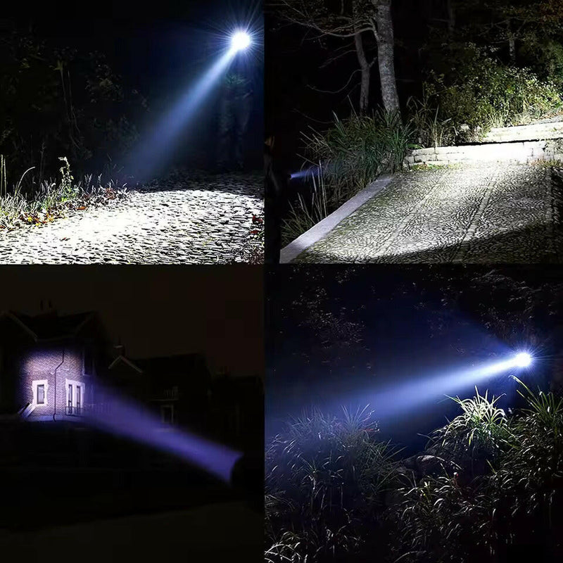 ZK30 Portable Powerful LED Lamp T6 Flashlight Linterna Torch Uses 18650 Chargeable Battery Outdoor Camping Tactics Flash Light.
