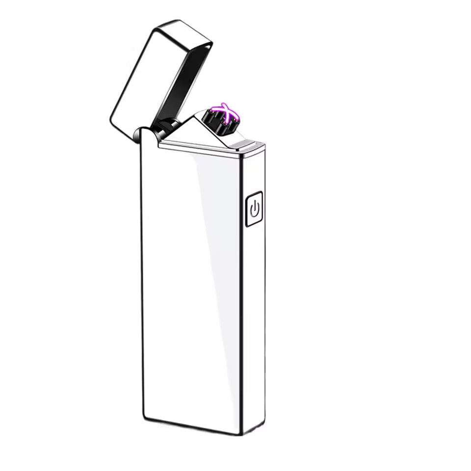 Dual Arc Plasma Waterproof Lighter Watch Transparent Rechargeable USB Flashlight Windproof Lighter 