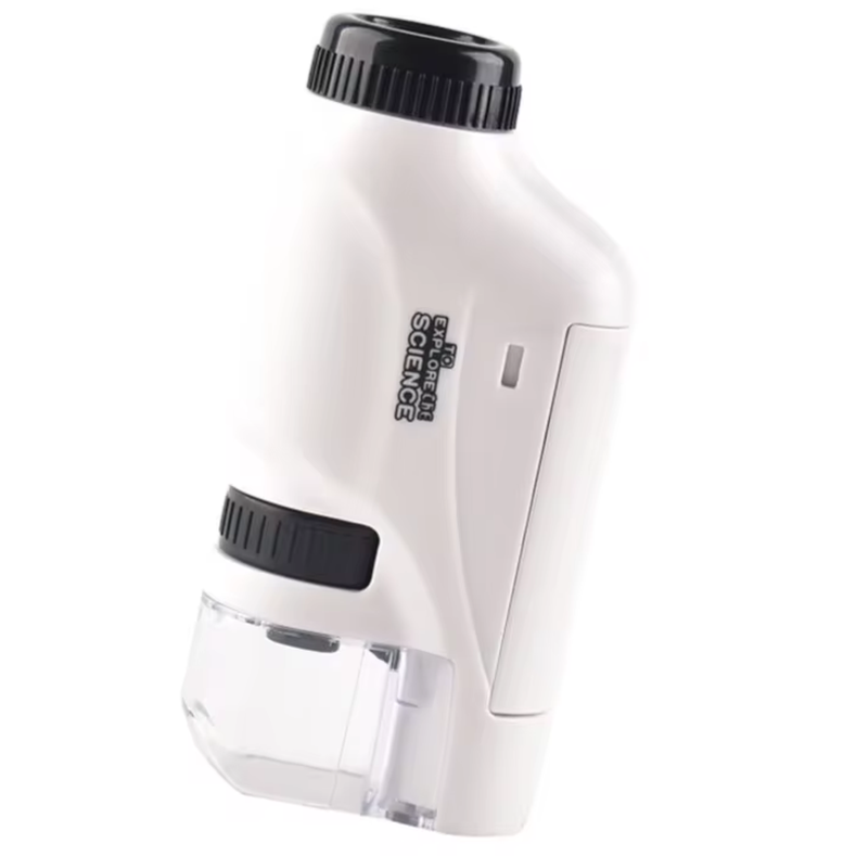 Professional Handheld Microscope Kit with LED Lighting - Explore the Microscopic World with 60X-120X Magnification for Educational Adventures at Home and School - Perfect STEM Gift for Aspiring Young Scientists.