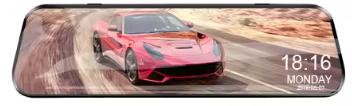 12-Inch Touch Screen Dash Cam and Rearview Camera System for Vehicles with DVR Functionality and Sony Technology.
