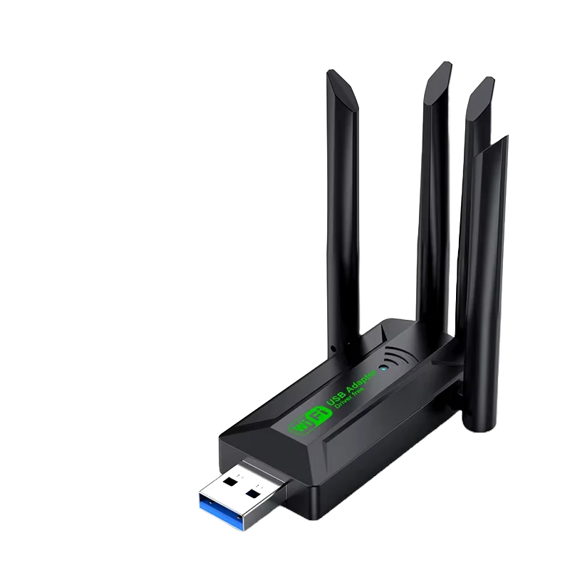 Vaorlo 1200Mbps Dual Band Wi-Fi USB Adapter with 4 Antennas, 802.11AC, USB 3.0 High-Speed Wireless Receiver for PC and Laptop