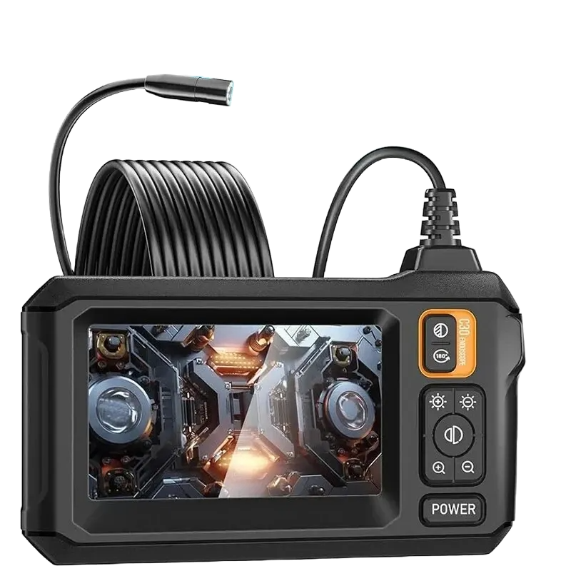Professional Industrial Endoscope Camera - 8mm HD 1080P with 4.3-Inch IPS Screen, Ideal for Pipe Inspection and Car Repair, IP67 Waterproof, Equipped with 8 LEDs