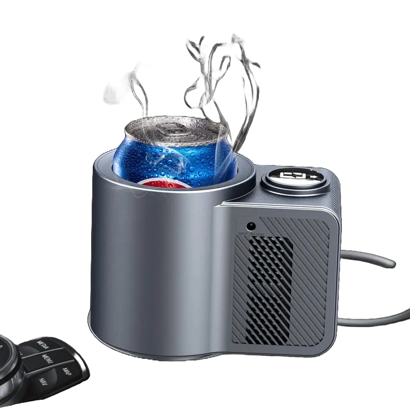 Stay Refreshed on the Road: 2-in-1 Electric Beverage Warmer and Cooler with Digital Display for Your 12V Vehicle - Perfect for Family Adventures and Outdoor Fun!