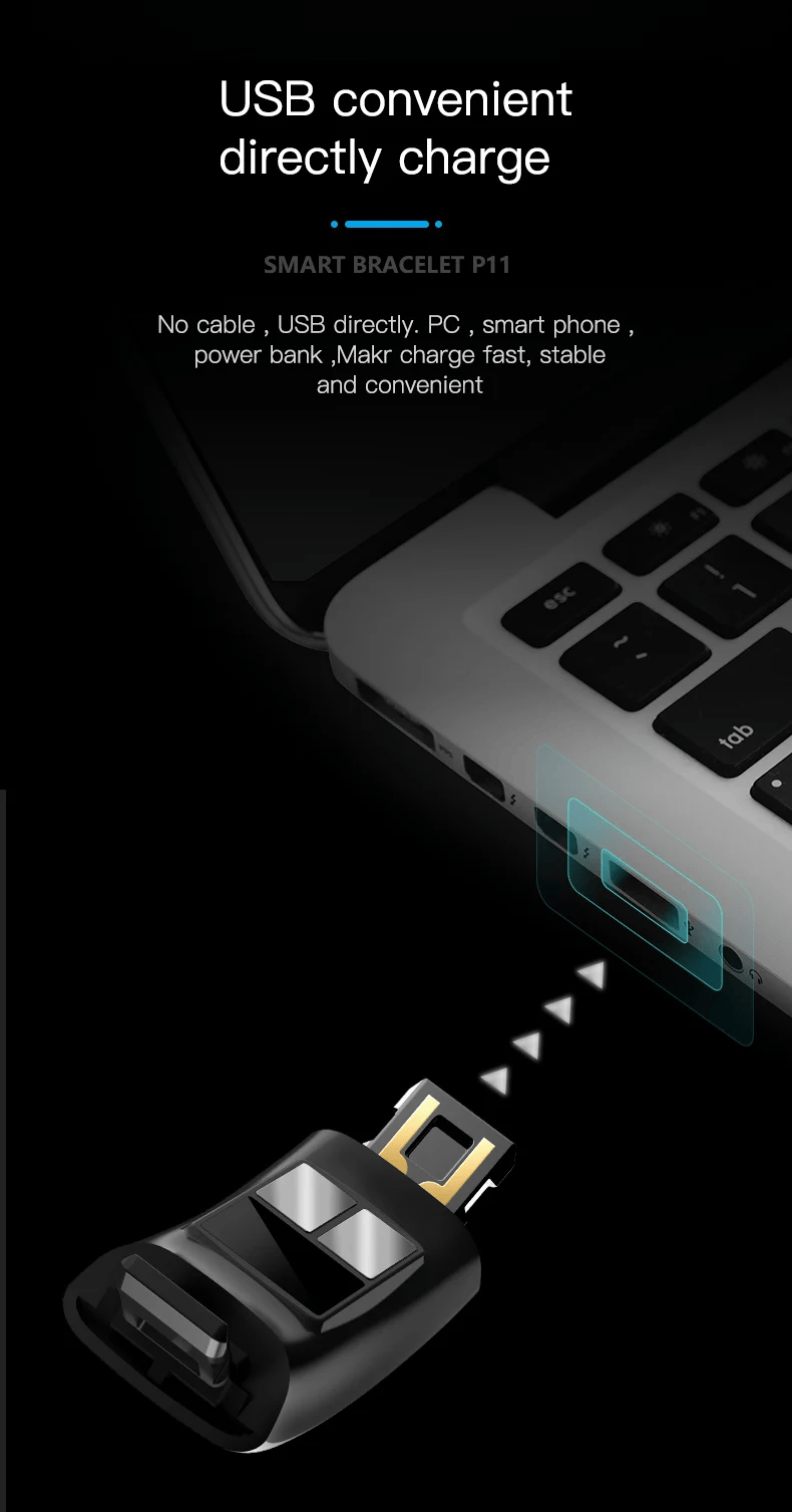 P11Plus Smart Health Fitness Tracker Wristband with ECG, PPG, Calorie, and Blood Pressure Monitoring