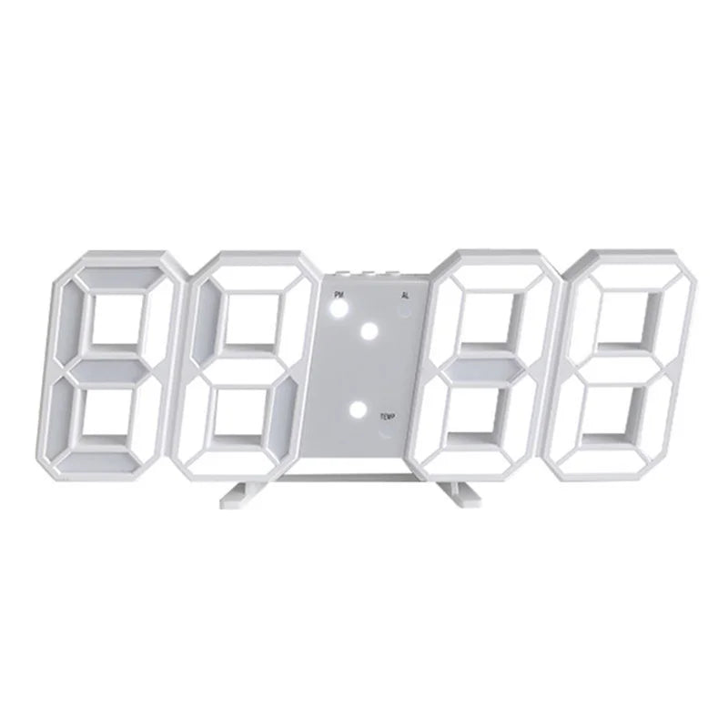 3D LED Digital Wall Clock with Date, Time, and Celsius Display - Alarm Clock and Nightlight for Home and Living Room Décor