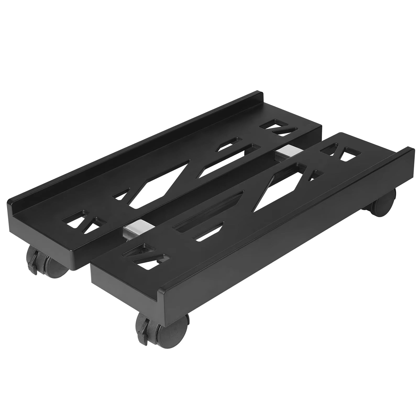 Adjustable Ventilated CPU Stand with Caster Wheels - Ideal Under Desk Holder for Most PC Towers.