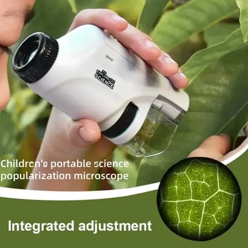 Explore the Microscopic Universe with the Professional Handheld Microscope Kit - 60X & 120X Magnification for Young Scientists - Perfect STEM Gift for Ages 6-12!