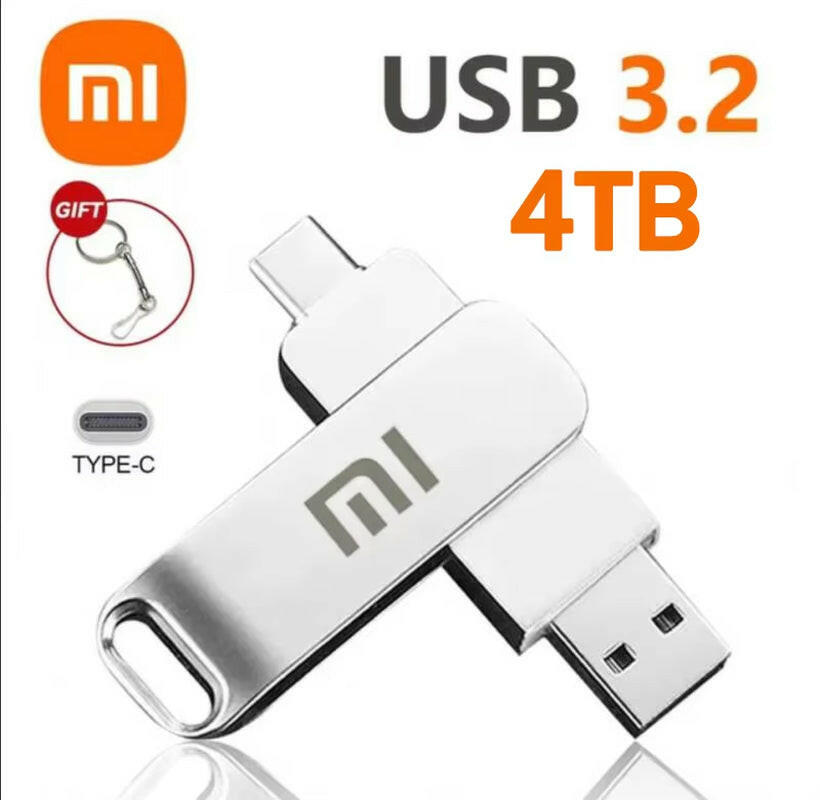 Xiaomi 16TB USB 3.2 High-Speed Metal Flash Drive - Waterproof Type-C SSD Pen Drive.