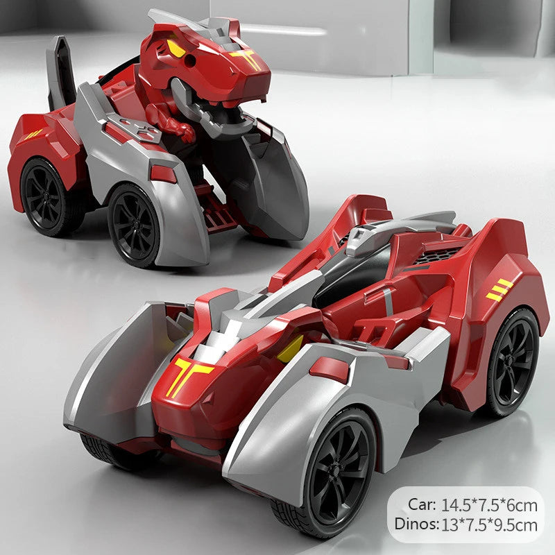 Transform Your Playtime with the 2-in-1 Transforming Dinosaur Car: A Dynamic Deformation Toy for Boys 14+.