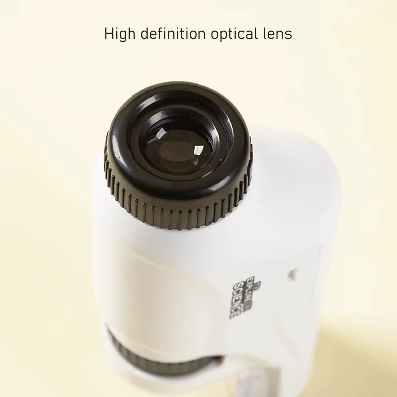 Explore the Microscopic Universe with the Professional Handheld Microscope Kit - 60X & 120X Magnification for Young Scientists - Perfect STEM Gift for Ages 6-12!