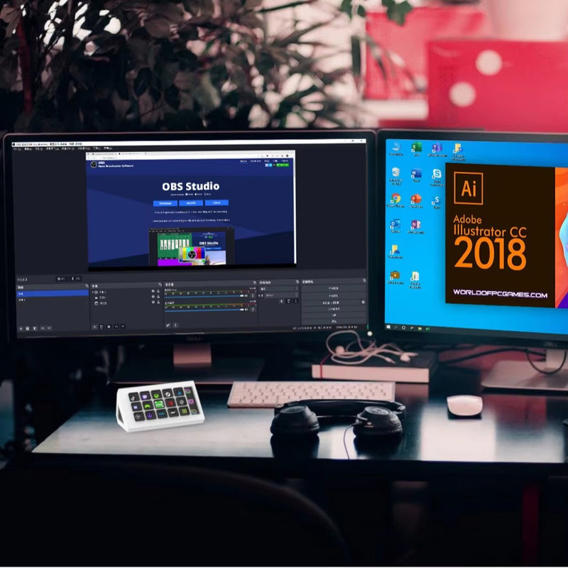 Streamdeck Mini Visual Keyboard - 15 Customizable LCD Buttons for Live Content Creation on Windows and Mac.