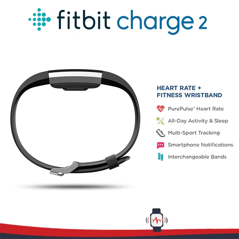 Revolutionize Your Fitness Journey with the Fitbit Charge 2: Smart Tracker for Heart Rate, Sleep, and Activity Monitoring with GPS