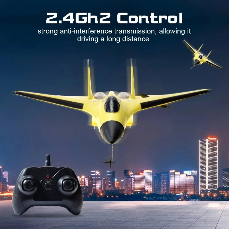 SU35 Remote Control Glider Aircraft FX620 FX820 2.4G with LED Lights - Foam Model Plane for Children Gifts