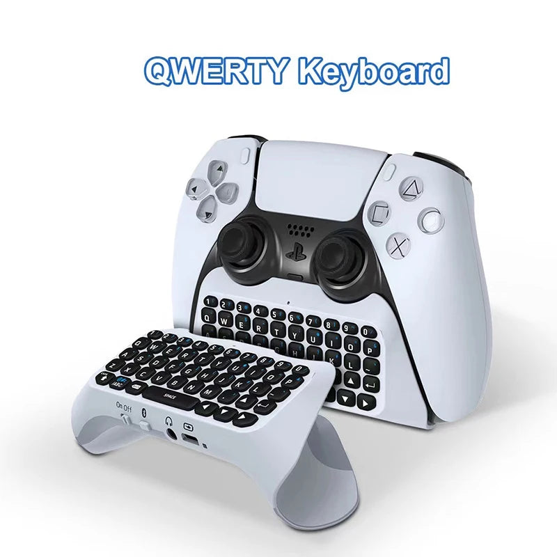 Bluetooth Wireless Keyboard for PS5 Controller - External Chatpad for PlayStation 5