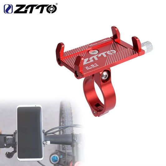 ZTTO Universal Bicycle Phone Holder - Durable Metal Mount for MTB, Road Bike, and Motorcycle, Compatible with Mobile Devices and GPS