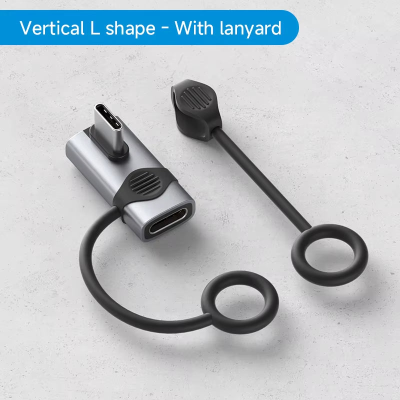 Hagibis 240W USB-C to USB-C Adapter, 40Gbps, 8K 60Hz, 90-Degree Converter, USB4 Adapter for Thunderbolt 4/3, MacBook, iPhone 17 Pro, and Tablets