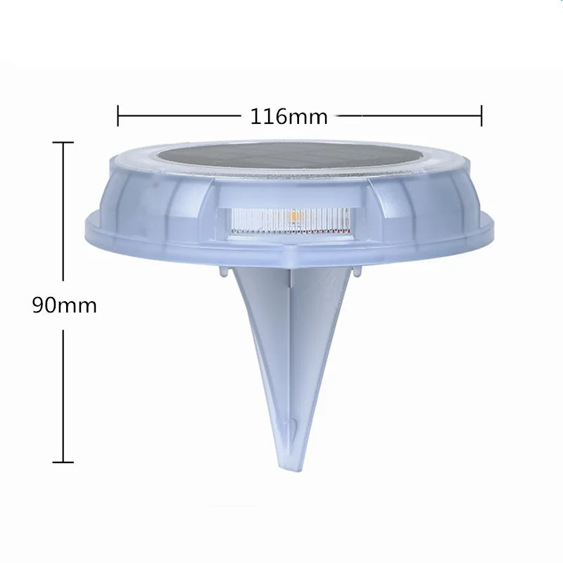 Premium Outdoor Waterproof LED Solar Lawn Lights - Elegant Buried Street Lamps for Gardens and Villas in Warm White.