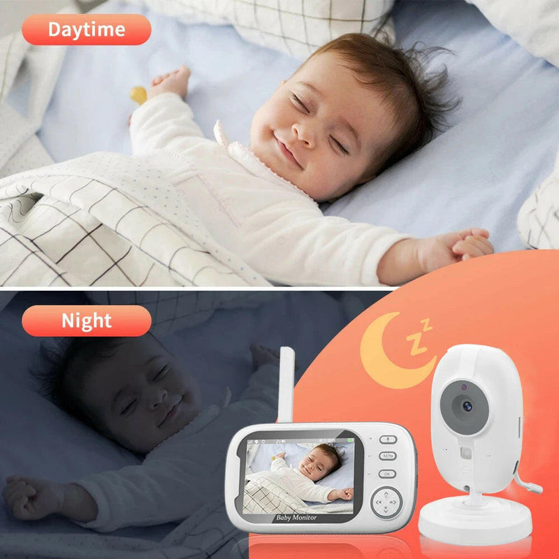 New 3.5 Inch Wireless Video Baby Monitor Night Vision Temperature Monitoring 2 Way Audio Talk Baby Nanny Security Camera.
