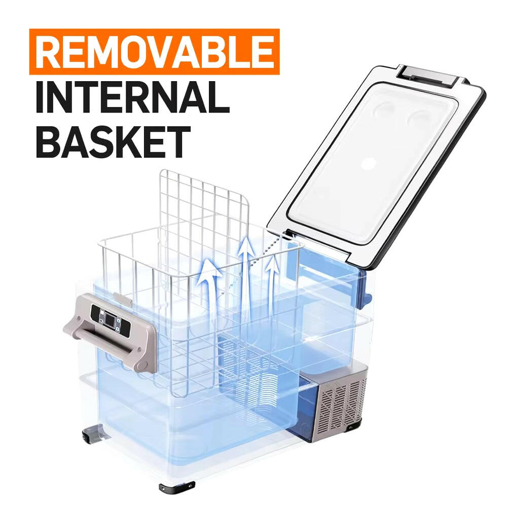 Electric Car Refrigerator with APP Control,  45L (48QT) 12V Portable Cooler for Camping, -20℃ to 20℃ (-4℉ to 68℉) Temperature Range.
