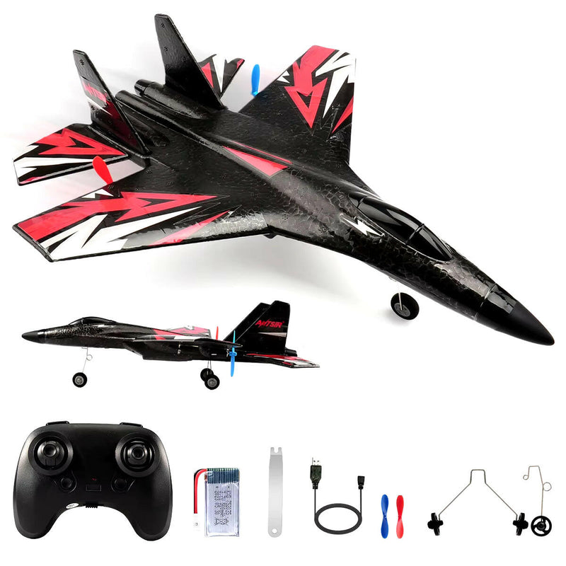 SU35 Remote Control Glider Aircraft FX620 FX820 2.4G with LED Lights - Foam Model Plane for Children Gifts.