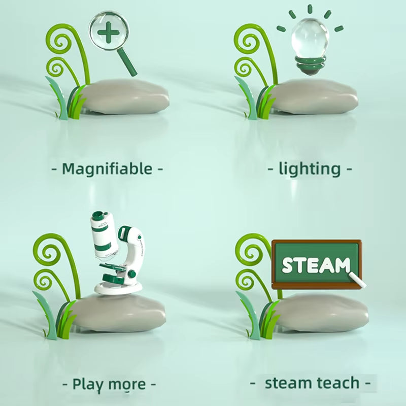 CONUSEA Educational Mini Handheld Microscope Kit