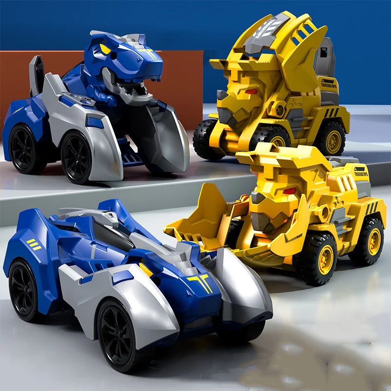 Transform Your Playtime with the 2-in-1 Transforming Dinosaur Car: A Dynamic Deformation Toy for Boys 14+.